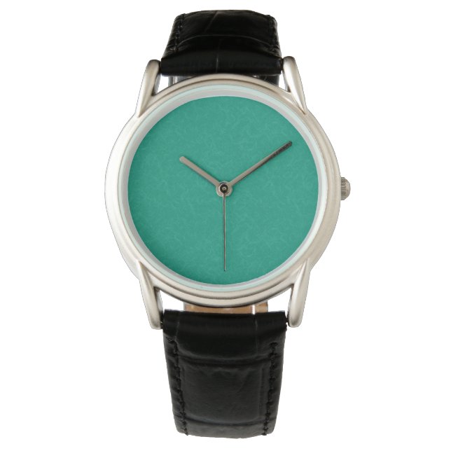 Reloj De Pulsera Superficie texturizada verde azulado con patrón de (Anverso)