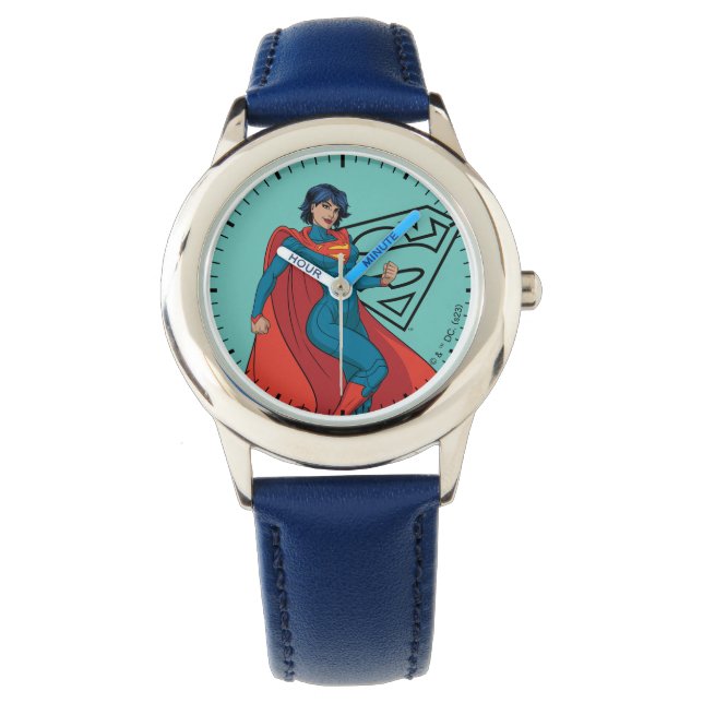 Reloj De Pulsera Supergirl abusando de un traje azul (Anverso)