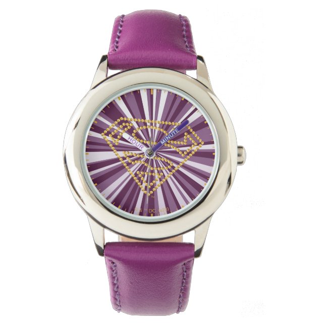 Reloj De Pulsera Supergirl Studded S-Shield (Anverso)