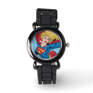 Reloj De Pulsera Supergirl Volando hacia arriba Ilustracion