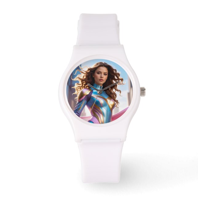 RELOJ DE PULSERA SUPERHEROÍNA - FANTASÍA CIENTÍFICA (Anverso)