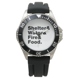 Reloj De Pulsera Supervivencia (Refugio, agua, fuego y comida).