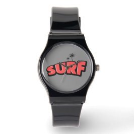 Reloj De Pulsera Surf, just surf. In red and gray