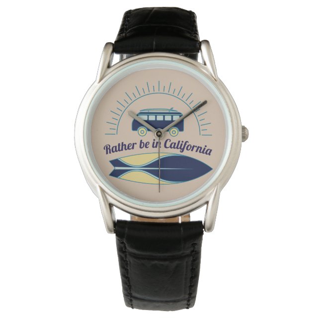 Reloj De Pulsera Surfboard y Camper California (Anverso)