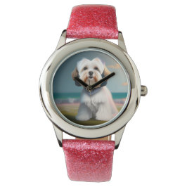 Reloj De Pulsera Surfer Chica Maltese Terrier Dog eWatch