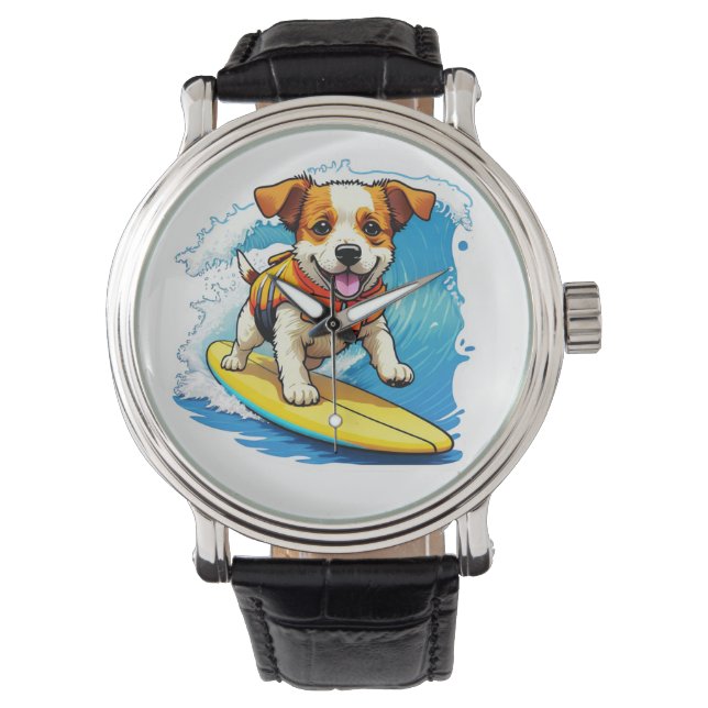 Reloj De Pulsera Surfing Dog (Anverso)