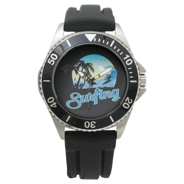 Reloj De Pulsera Surfing Sea Beach (Anverso)
