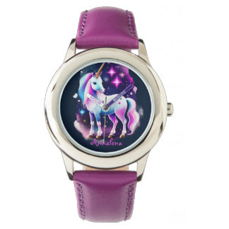 Reloj De Pulsera süßes Einhorn vor einem funkelnden Sternenhimmel