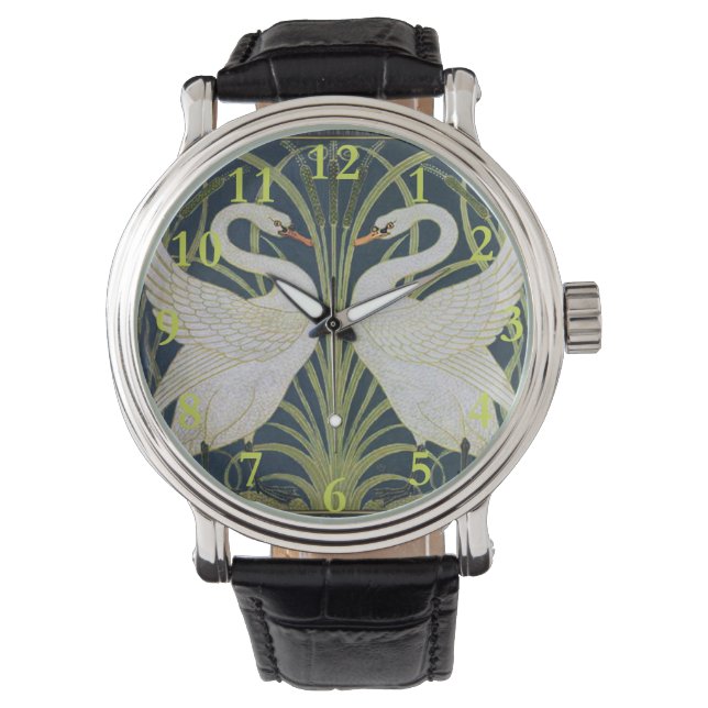 Reloj De Pulsera Swan Art Nouveau Dos Cisnes (Anverso)