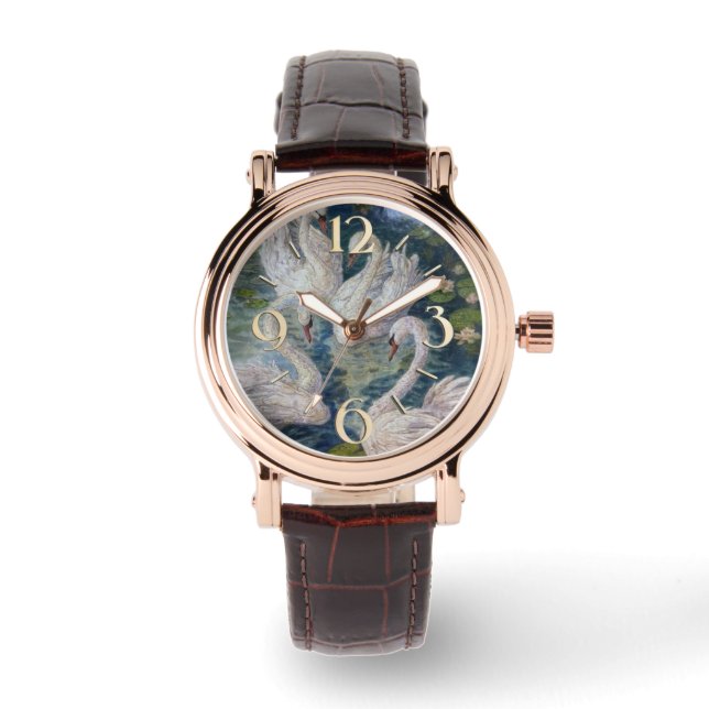 Reloj De Pulsera Swans Natación (Anverso)