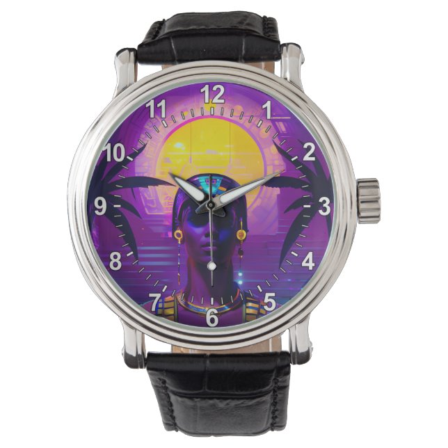 Reloj De Pulsera Synthwave Pharaoh (Anverso)