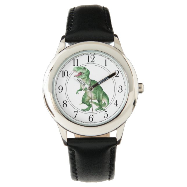Reloj De Pulsera T Rex Dinosaur Boy's Black (Anverso)
