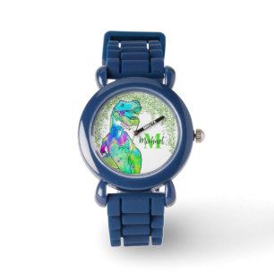 Reloj De Pulsera T-Rex personalizado colorido 