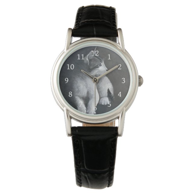 Reloj De Pulsera Tabby Kitten Writing Watch (Anverso)