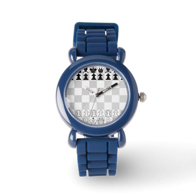 Reloj De Pulsera tablero de ajedrez clásico (Anverso)