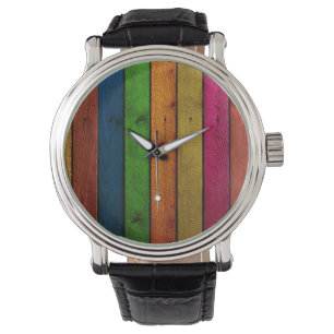 Reloj De Pulsera tablones de madera de colores muy bonitos