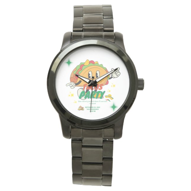 Reloj De Pulsera "Taco Fiesta", Taco Lover (Anverso)