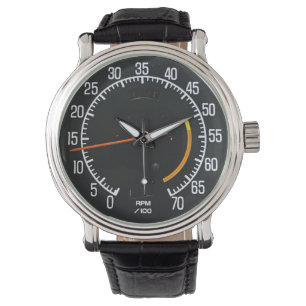 Reloj De Pulsera Tacómetro de automóvil deportivo clásico de mediad