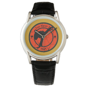 Reloj De Pulsera Tae Kwon 	DoSilhouette de Tae Kwon Do.