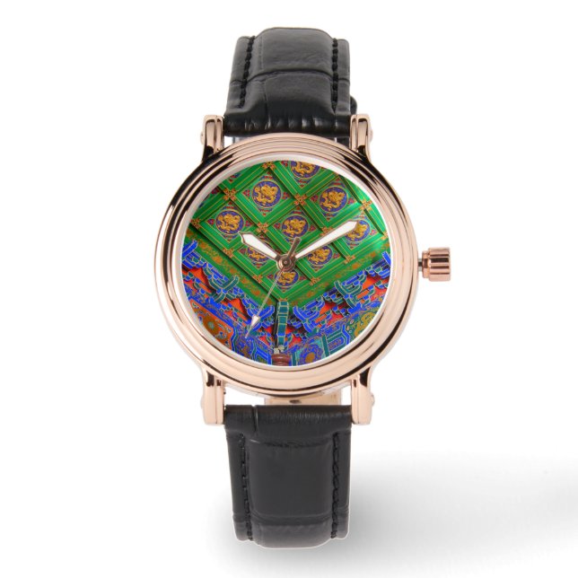 Reloj De Pulsera Tailandia, Bangkok | Templo Dragón (Anverso)