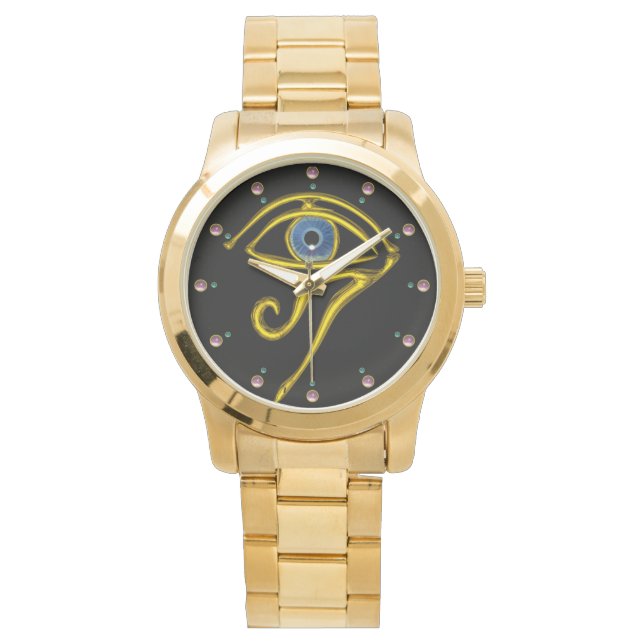 Reloj De Pulsera TALISMAN AZUL / OJO DE HORUS, Negro (Anverso)