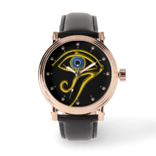 Reloj De Pulsera TALISMAN AZUL / OJO DE HORUS, Negro