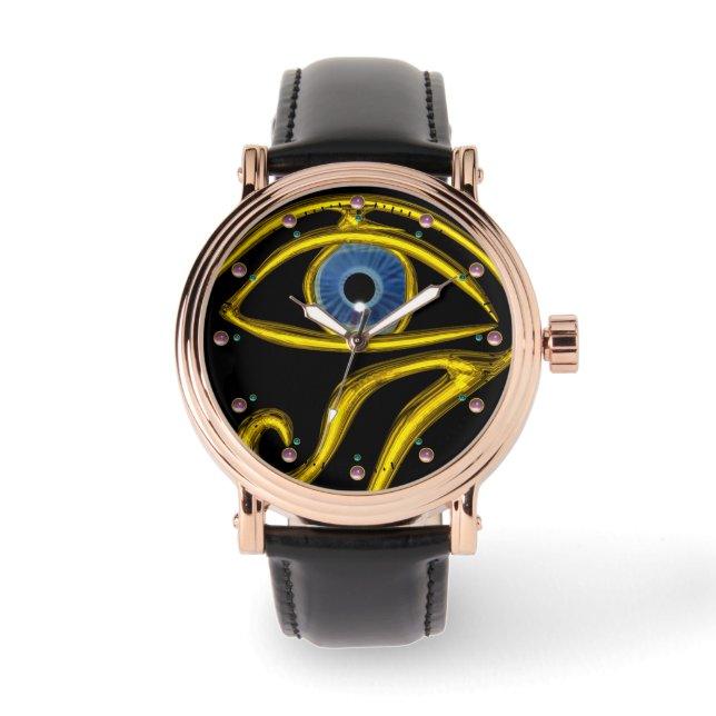 Reloj De Pulsera TALISMAN AZUL / OJO DE HORUS, Negro (Anverso)