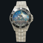 Reloj De Pulsera Tamalin 5 Science Fiction Artwork Writing Watch<br><div class="desc">Tamalin 5 Santuario del Eplidian Flotando en el viento galáctico entre el Cifidio y la Nebulosa de la Osmisión. Un Edificio Antiguo El Emaneja El Poder De Las Estrellas Y La Tranquilidad De Agua Todavía Reflejando La Luz De La Galaxia. El Tamalin 5 Es Una De Las Estructuras Espaciales Más...</div>