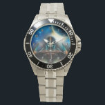 Reloj De Pulsera Tamalin 5 Science Fiction Artwork Writing Watch<br><div class="desc">Tamalin 5 Santuario del Eplidian Flotando en el viento galáctico entre el Cifidio y la Nebulosa de la Osmisión. Un Edificio Antiguo El Emaneja El Poder De Las Estrellas Y La Tranquilidad De Agua Todavía Reflejando La Luz De La Galaxia. El Tamalin 5 Es Una De Las Estructuras Espaciales Más...</div>