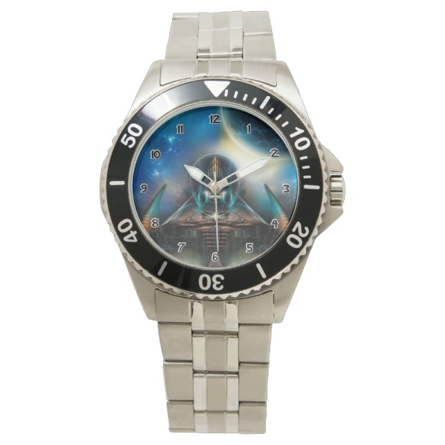 Reloj De Pulsera Tamalin 5 Science Fiction Artwork Writing Watch (Anverso)