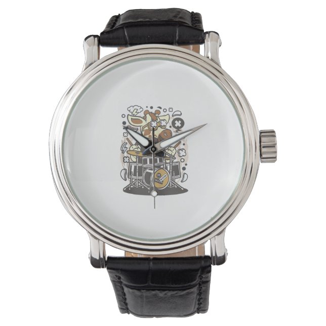 Reloj De Pulsera tambor de girafa divertida (Anverso)