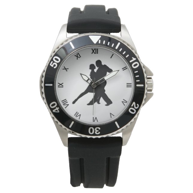 Reloj De Pulsera Tango Dancers Silhouette (Anverso)