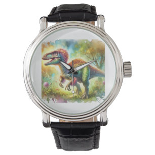 Reloj De Pulsera Tanius Dinosaur 020924AREF114 - Watercolor