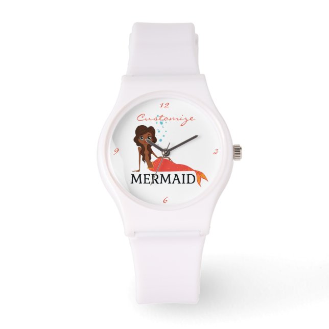 Reloj De Pulsera Tanned Brunette Mermaid Thunder_Cove (Anverso)