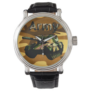Reloj De Pulsera Tanque del Ejército Vintage de Khaki,