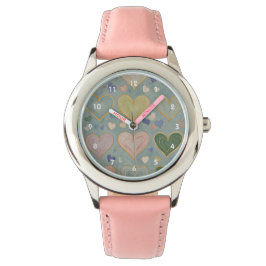 Reloj De Pulsera Tapiz del corazón Pastel