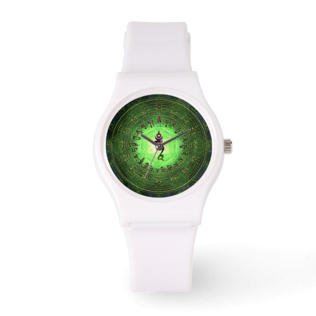 Reloj De Pulsera Tara verde - Protección contra peligros y sufrimie (Anverso)