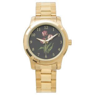 Reloj De Pulsera Tarde Tulip 001 ~ Arte botánico ~ Watch