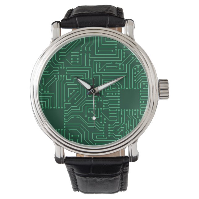 Reloj De Pulsera Tarjeta de circuitos de computadora (Anverso)