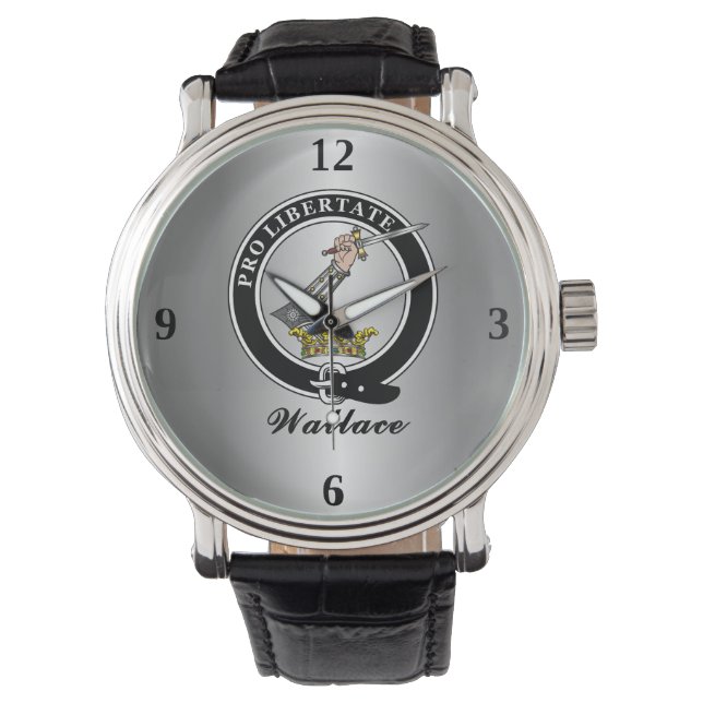 Reloj De Pulsera Tarjeta de clan Wallace personalizada (Anverso)