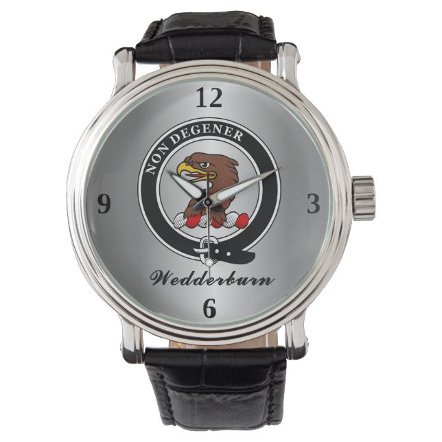 Reloj De Pulsera Tarjeta de clan Wedderburn personalizada (Anverso)