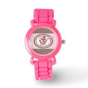 Reloj De Pulsera Tarjeta de cumpleaños con la magdalena