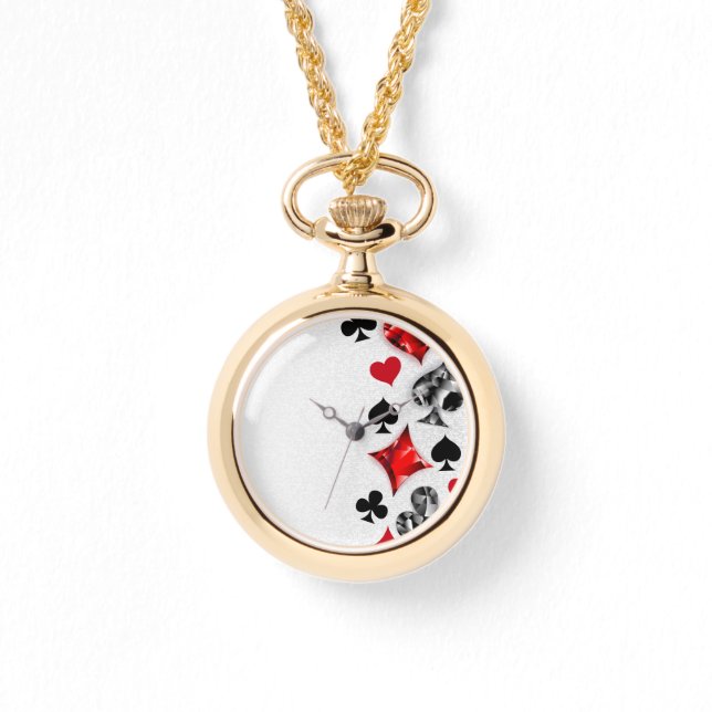 Reloj De Pulsera Tarjeta de juego de jugador de póquer se adapta a  (Anverso)