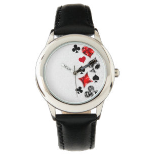 Reloj De Pulsera Tarjeta de juego de jugador de póquer se adapta a