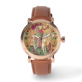 Reloj De Pulsera Tarots antiguos/tarjetas de tribunales alemanas/Re