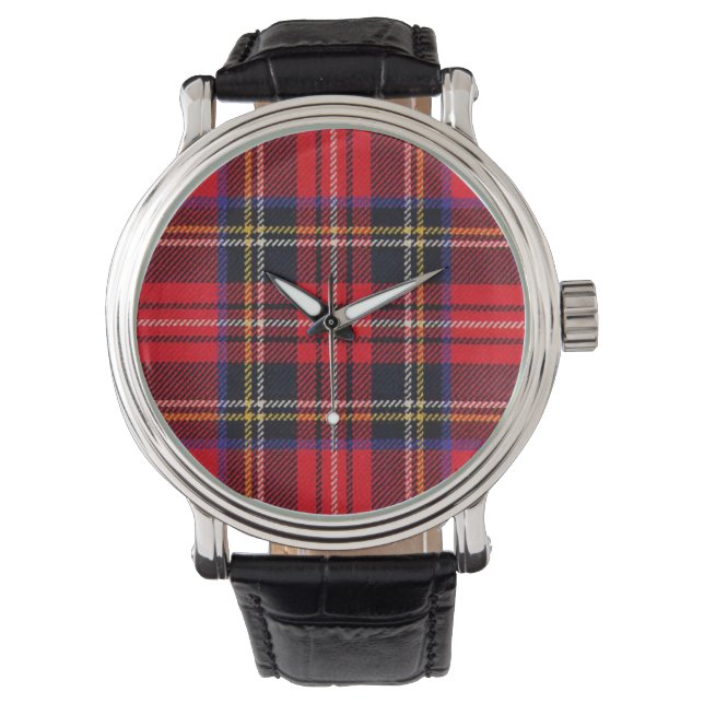 Reloj De Pulsera Tartán de Stewart rojo (Anverso)
