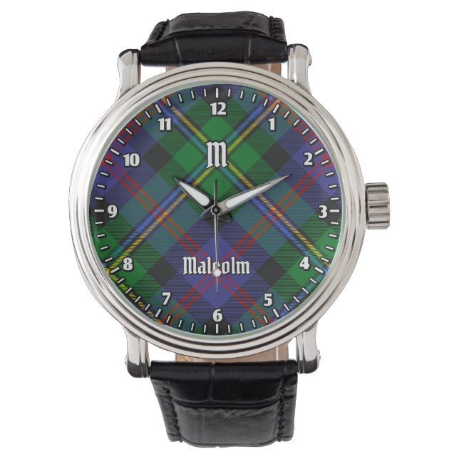 Reloj De Pulsera Tartan del Clan Malcolm (Anverso)