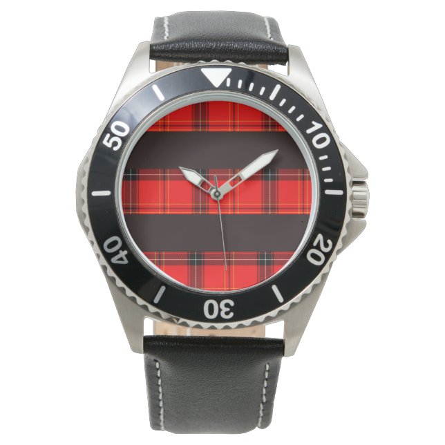 Reloj De Pulsera Tartán rojo (Anverso)