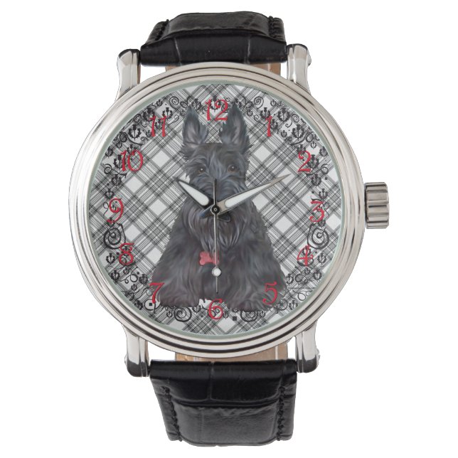 Reloj De Pulsera Tartan Scottie Black & White (Anverso)