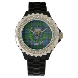 Reloj De Pulsera Tartan y Cresta del Clan Escocés Campbell